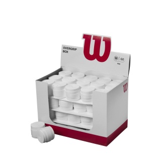 Wilson Overgrip Pro 0.6mm (Komfort/glatt/leicht haftend) weiss 60er Box